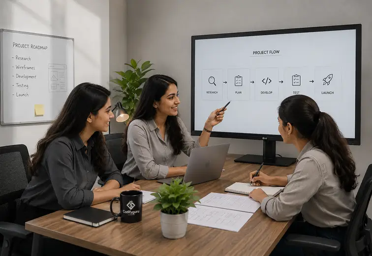 Codifyguru team collaborating with modern technology stacks