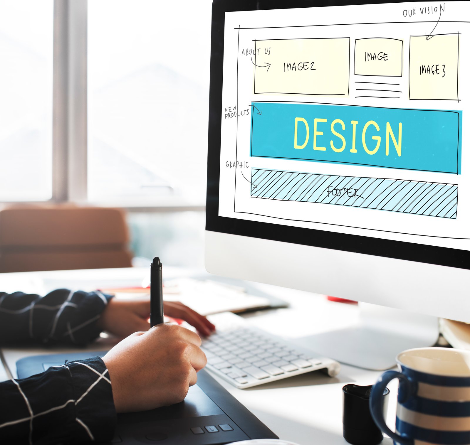 Brand color and typography exploration board
