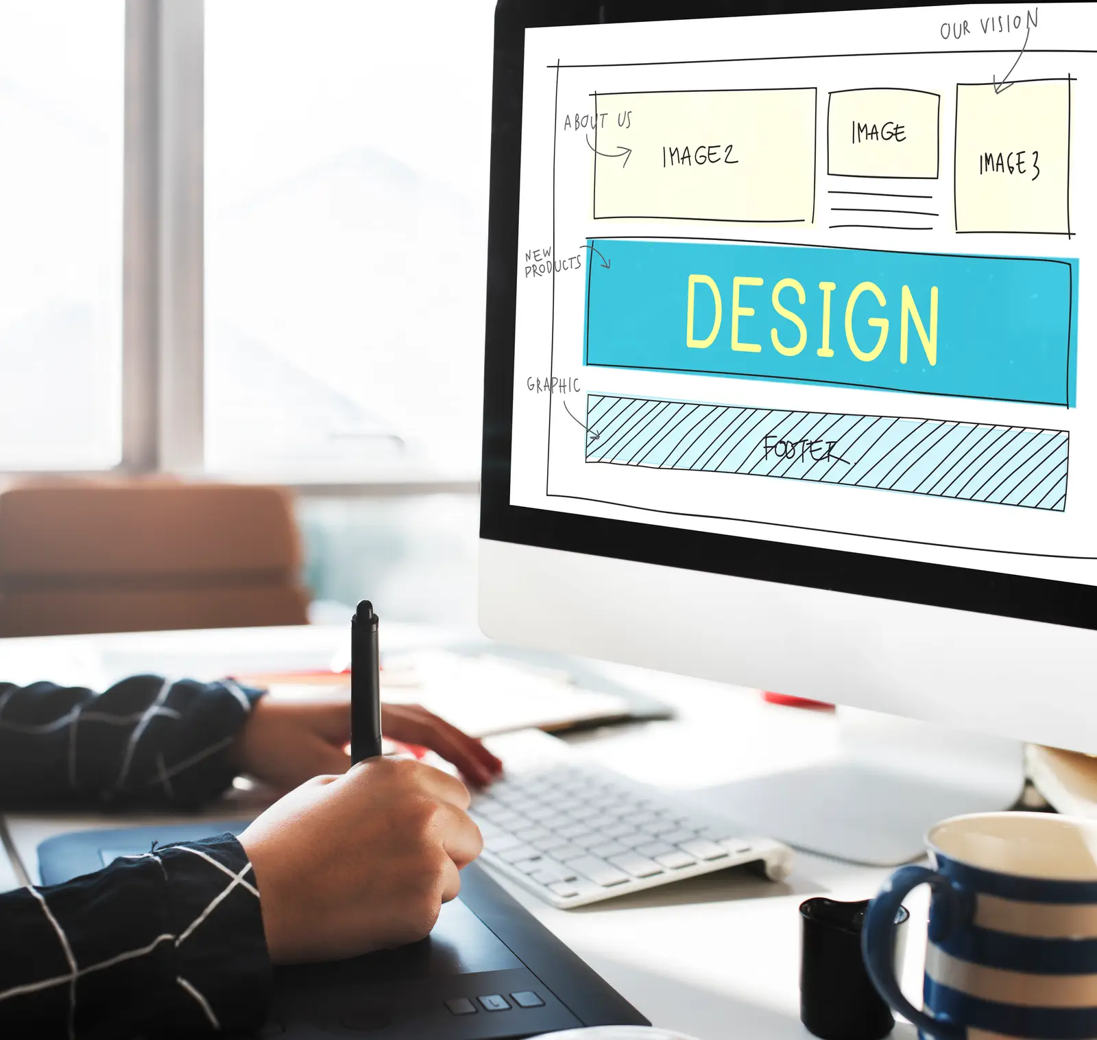 UX wireframing for a mobile app