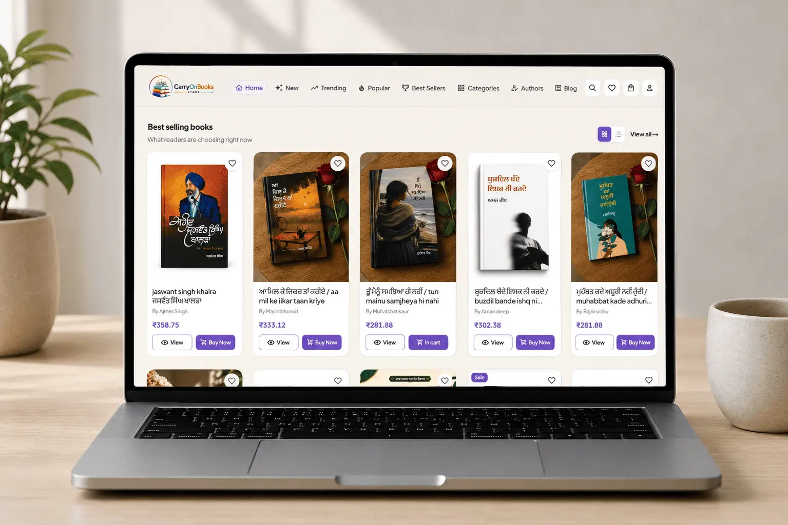 Carry On Book Store — Bookstore Website project by Codifyguru