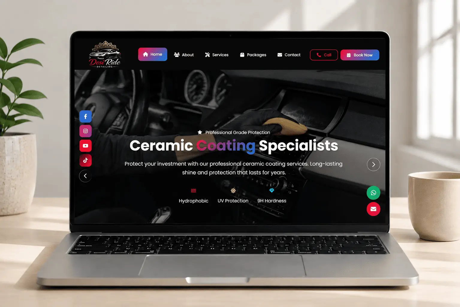 Desi Ride Detailing — Service Business Website project by Codifyguru