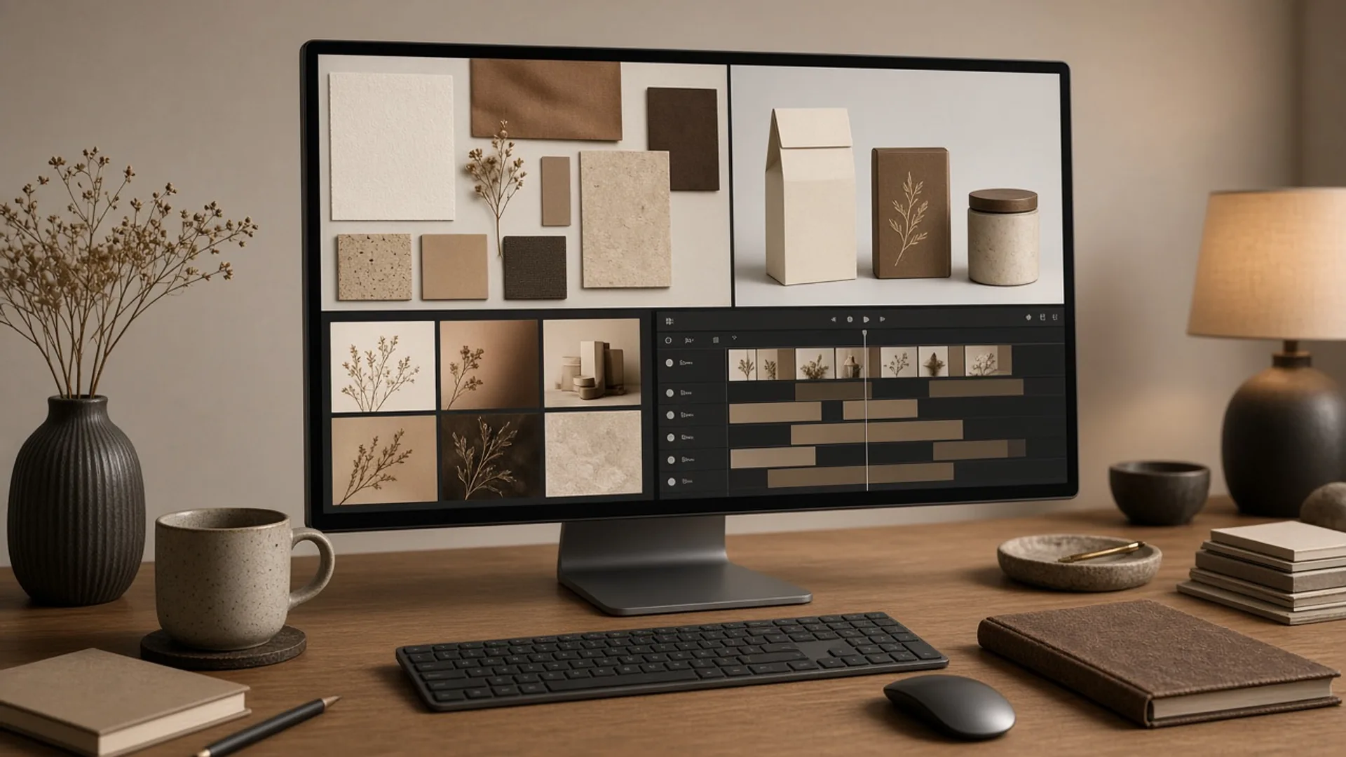 Graphics and brand design workspace